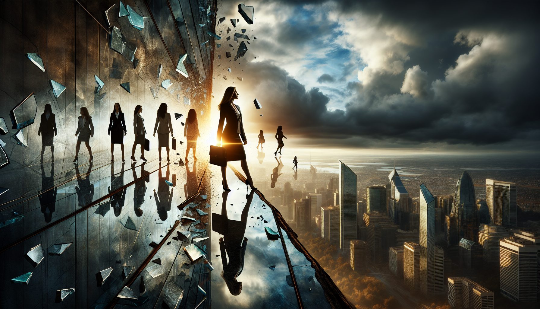 AI generated Glass Cliff
